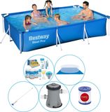 Steel Pro Rechthoekig 300x201x66 cm - 6-delig - Zwembad Super Deal