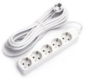 Multiprise sans interrupteur 5 m 3G 1,5 mm² Blanc