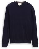 Tom Tailor Pull en maille avec cachemire - Taille XXL - Bleu marine chiné tricoté