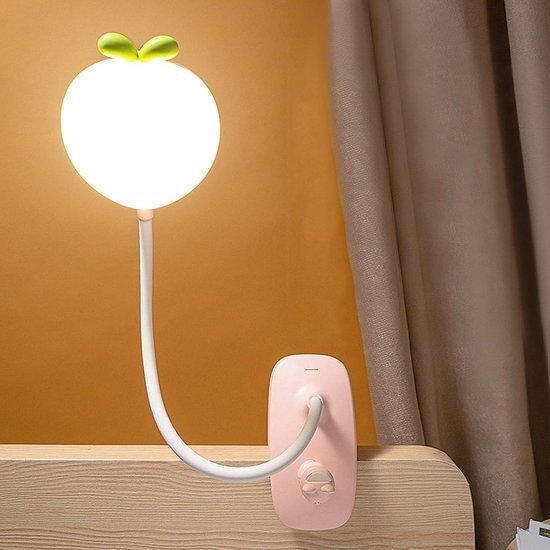 Klemlamp voor in bed - LED leeslamp kinderen - USB oplaadbaar - Dimbaar - Flexibele zwanenhals - Boekenlamp