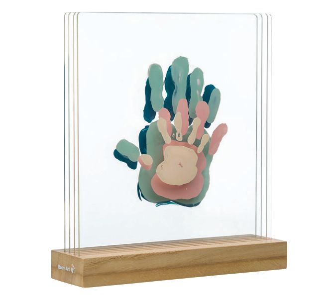 Baby Art Family Prints - Hand/Foot Imprinting Kit with Paint and Wooden Frame