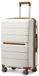 Valise - Grande valise rigide - Taille L (66 x 43,3 x 28,5 cm) - 100% PP - 8 roues souples - Serrure TSA - Couleur ivoire