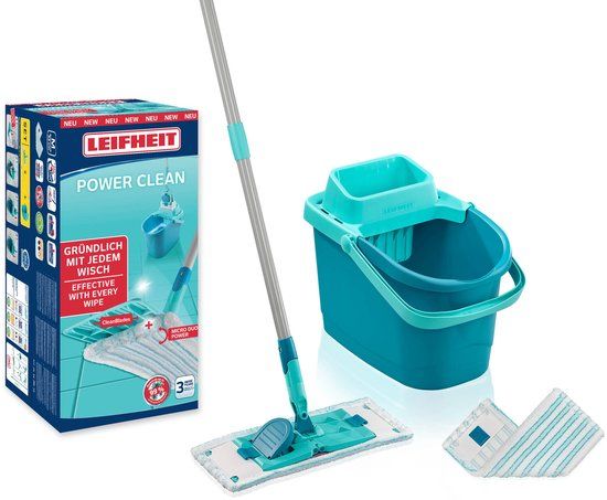 Leifheit Power Clean vloerwisserset - incl. extra vervangingsdoek micro duo