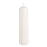 Rayher 3119296 stompkaars, crème, rond, lengte 25 cm, 6 cm ø, 100% paraffine, RAL-keurmerk, ronde kaars, doopkaars, communiekaars, onbewerkte kaarsen om te versieren en te knutselen