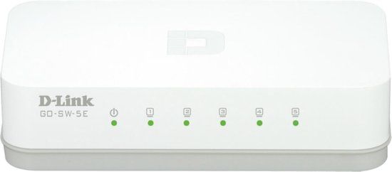 D-Link GO-SW-5E/E netwerk-switch Unmanaged Fast Ethernet (10/100) Wit