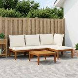 vidaXL - 5-delige set - Massief acaciahout & touw - Naturel