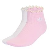 Adidas Originals Chaussettes mi-mollet à volants Rose/Blanc Femme/Homme