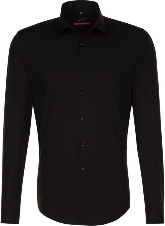 Seidensticker overhemd slim fit zwart maat 37