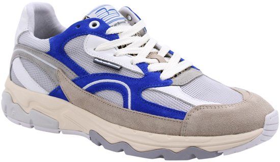 Floris Van Bommel Blauwe Suède Lage Sneakers Heren Maat 43