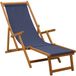 vidaXL - Zonnebed - Massief Eucalyptus Hout - Blauw