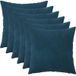 Vidaxl Coussin décoratif 6 pièces Heerlen bleu 30 x 30 cm velours