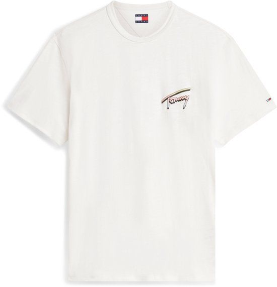 Tommy Jeans T-shirt Tjm Rlx Novelty Ss Tee Dm0dm23190 Ybh Ancient White Mannen Maat - XXL