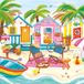 Casse-tête Magnolia Puzzel Beach Huts - Legpuzzel 1023 Stukjes