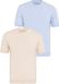 Felix Hardy T-shirt 2-pack Heren Beige-Blauw Gemêleerd XL