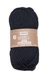 Glorex 5 1004 17, 100% katoen, veelzijdig voor breien, haken en knutselen, zeer goede kwaliteit, zacht en wasbaar, 50 g, ca. 170m, zwart