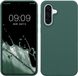 kwmobile hoesje geschikt voor Samsung Galaxy A36 5G - Hoesje met siliconen coating - Smartphone case in dennengroen