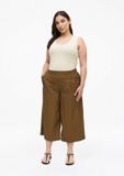 s.Oliver Lichtgewicht poplin culottes met plooien dames 54 donkerbruin