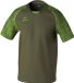 Erima Evo Star Shirt Korte Mouw Heren - Khaki / Green Gecko | Maat: 3XL