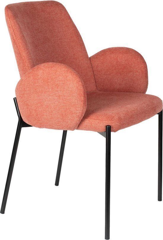 Feliz Lifestyle Tjarda Eetkamerstoelen - Set van 2 - Oudroze - Met armleuning