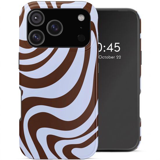 Selencia Hoesje - Geschikt voor Apple iPhone 17 Pro Max - Backcover geschikt voor MagSafe - Dream Swirl Chocolate