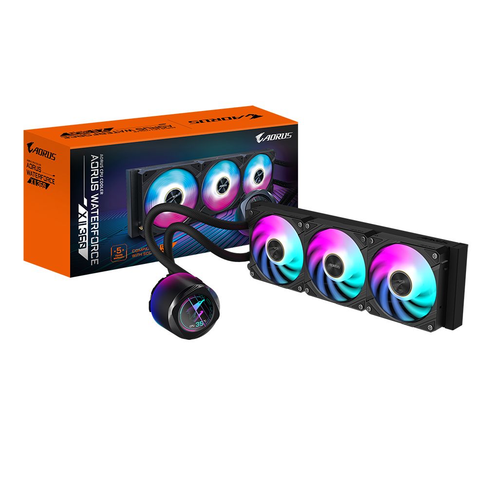 Gigabyte AORUS WATERFORCE X II 360 - 360mm Liquid Cooler - Black