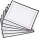 Matana – 6 plateaux en plastique avec bord noir, 30x23cm – blanc