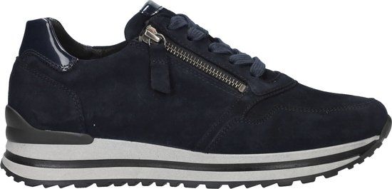 Gabor Dames Sneakers - blauw - Maat 40 - Suède - Lage sneakers