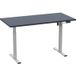 VCM Bureau électrique réglable en hauteur, 160 x 80 cm, bureau assis-debout, 71–120 cm, bureau avec cadre en acier - Lona