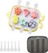 Icecat Petits moules à glaçons en silicone, sans BPA, Jaune