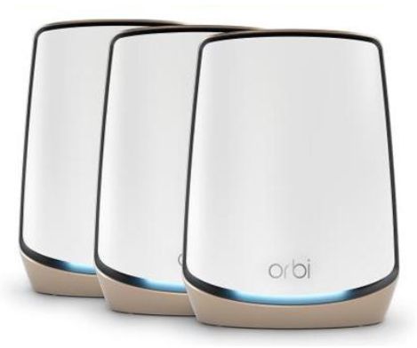 NETGEAR Orbi 860 AX6000 WiFi System - Mesh WiFi - Tri-Band - 3-Pack - White