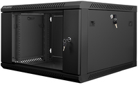 Lanberg WF01-6606-10B 6U Wall-mounted Rack Cabinet - Black