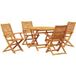 Maison Exclusive - Ensemble de jardin pour 5 personnes, en bois d'acacia massif, couleur marron