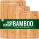 Rochester Planches à découper Bois – Planche à apéritif – Set de 3 planches à découper sans PFAS – Planche de service Bambou Organique – Planche à tapas Design Luxe – Hygiénique et Durable