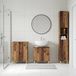 Maison Exclusive - Ensemble de meubles de salle de bain exclusif, 3 pièces, bois composite imitation bois vieilli, modèle DELFT
