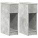 VidaXL Table de chevet avec tiroir 20x36x60 cm gris béton
