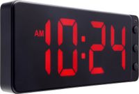 NeXtime Digitale Klok Rood – Tafel/Wandklok – 27.2 × 10.8 × 3 cm – ABS – Rood – LED