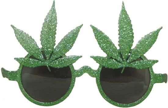 Folat Bril hennepblaadjes