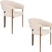 Dutchbone Naida Eetkamerstoelen Armleuning Beige - Set van 2