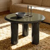 DÉJA Living Salontafel Jelsa - Rond Kaki Groen Glossy MDF - 60x60x45cm