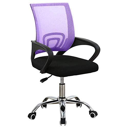 BAKAJI Bureaustoel - Ergonomisch - In hoogte verstelbaar - Draaibaar - Violet