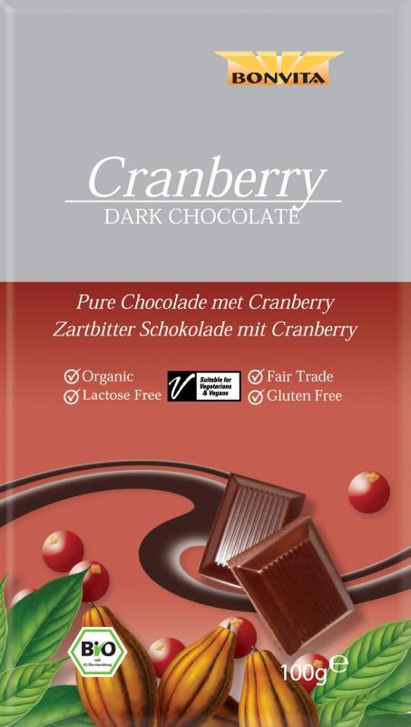 BonVita Pure Chocolade Met Cranberry