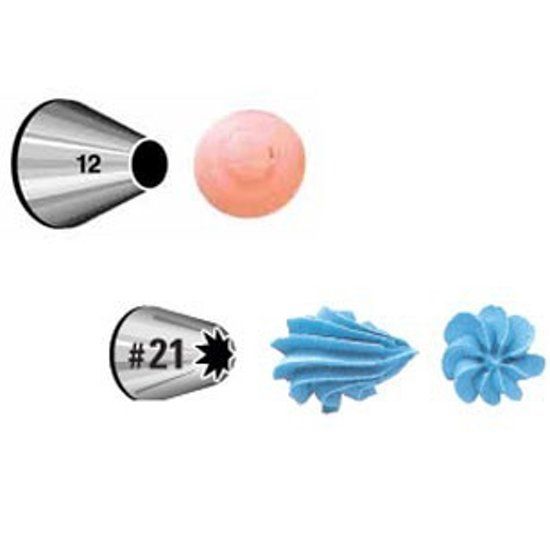 Wilton Decorating Tip Set #012 #021 - 0070896042415