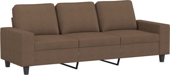 vidaXL Driezitsbank 180 cm Stof Bruin