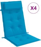 vidaXL Stoelkussens 4 st hoge rug oxford stof lichtblauw