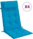 vidaXL Stoelkussens 4 st hoge rug oxford stof lichtblauw