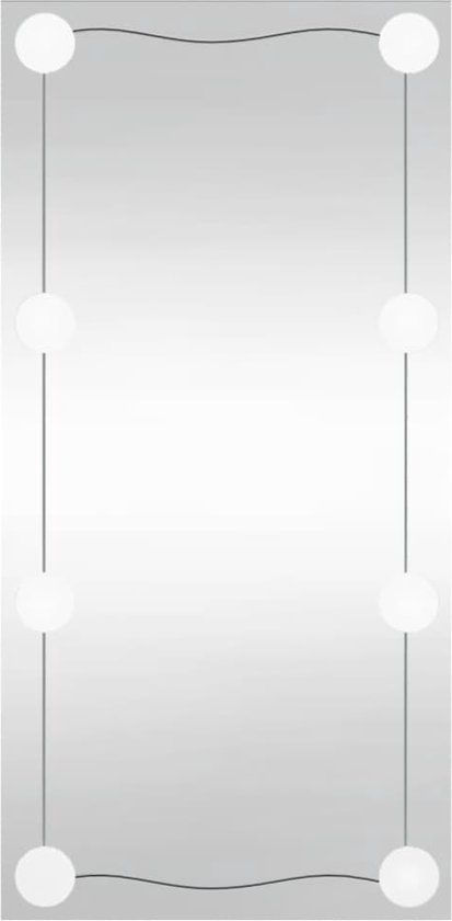 vidaXL Wandspiegel met LED's rechthoekig 30x60 cm glas