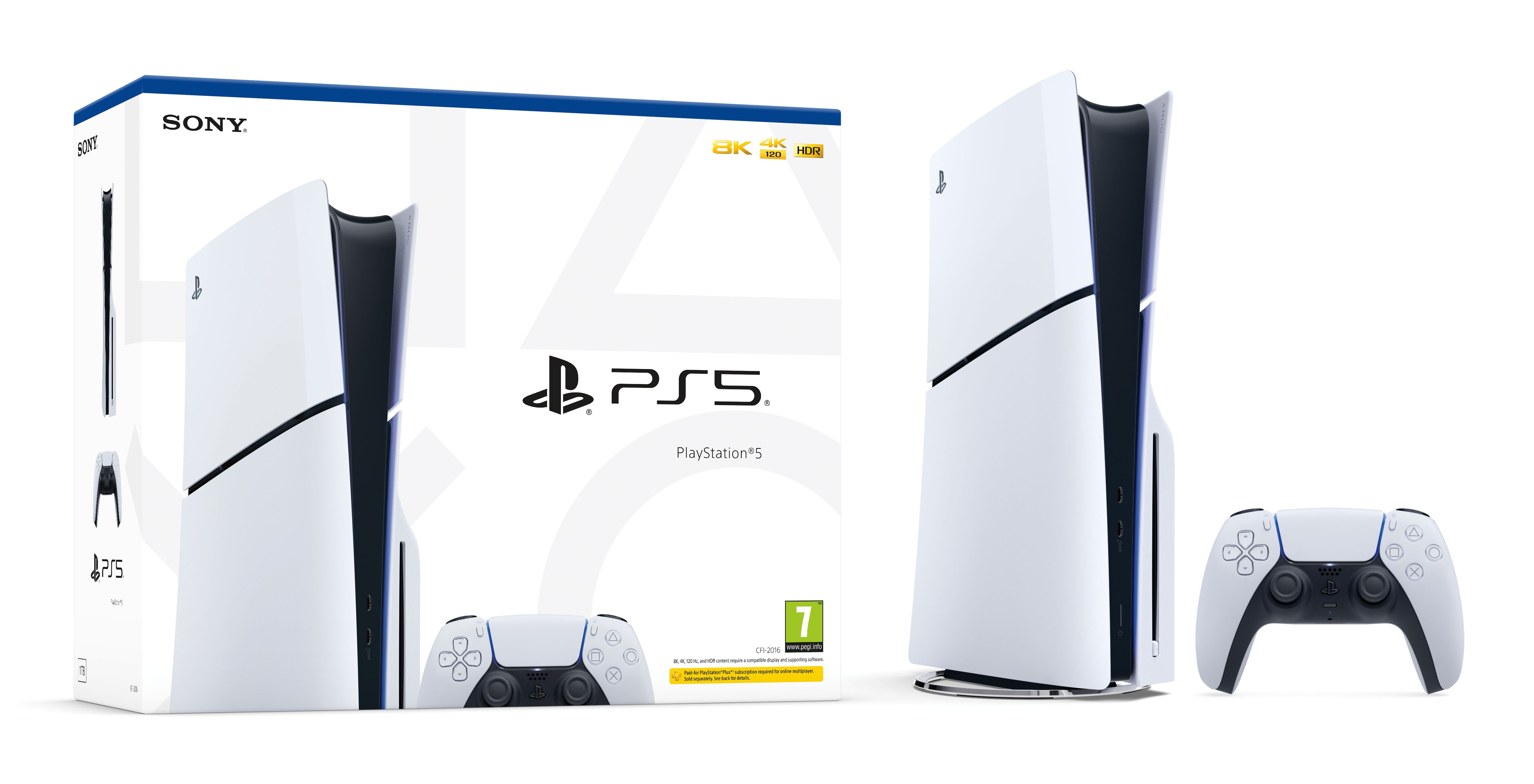 Sony PlayStation 5 Slim 1,02 TB Wifi Zwart, Wit