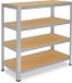 Shelfplaza HOME metalen stellingkast - 115x90x45 cm - verzinkt - 4 planken