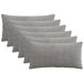 vidaXL Kussensloop 6 pcs ALMELO Lichtgrijs 40 x 70 cm corduroy