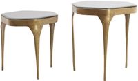 Light & Living Table d'appoint AVI - 50x45.5x50 cm - Gris - Set de 2